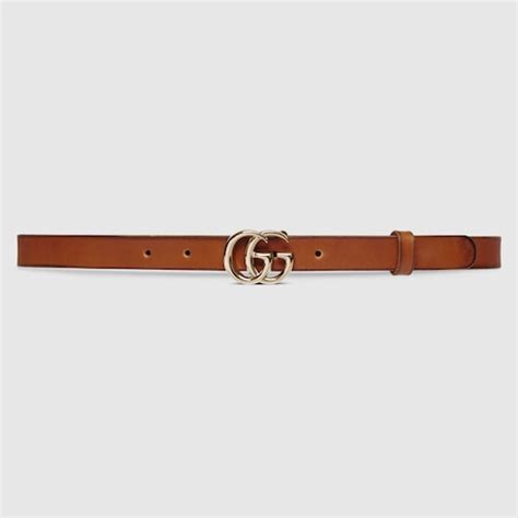 cintura marrone uomo gucci|Cintura sottile GG Marmont in pelle marrone .